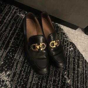 Ferragamo man black shoes size 10